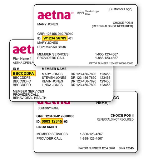 aetna subscriber number on card